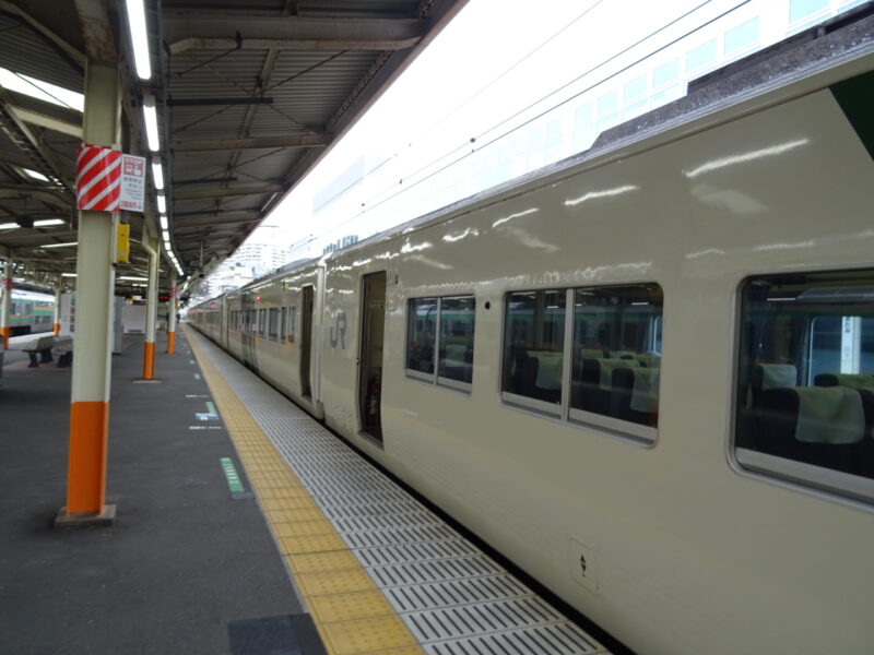 熱海駅に停車中の特急踊り子