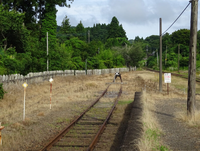 上総中野駅にあるいすみ鉄道の車止め