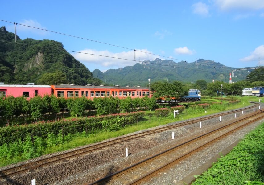 碓氷鉄道文化むらに展示されているキハ３５