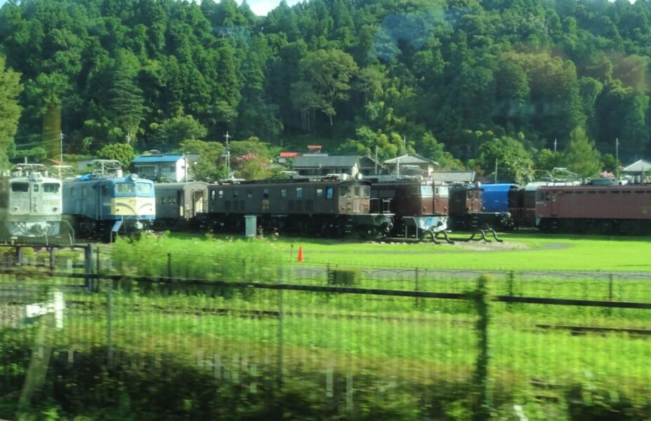 碓氷峠鉄道文化むらに展示されている鉄道車両