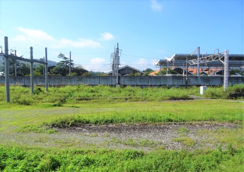 旧信越本線・軽井沢駅構内の線路