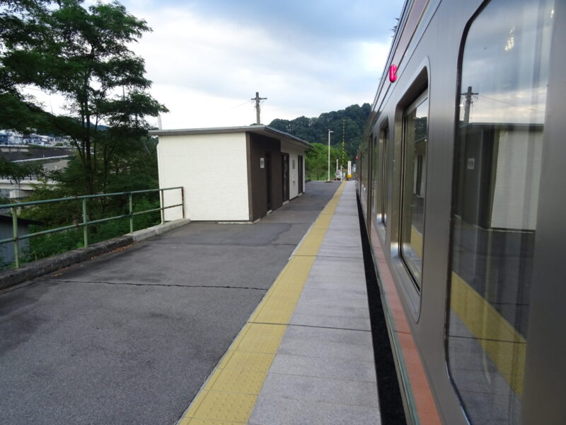 大前駅の入口方向を211系の車内から