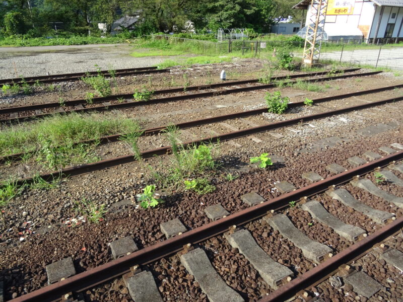 横川駅で昔使用していた構内線路