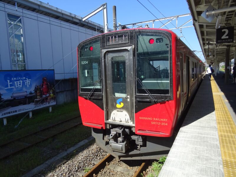 しなの鉄道のＳＲ１系へ乗車