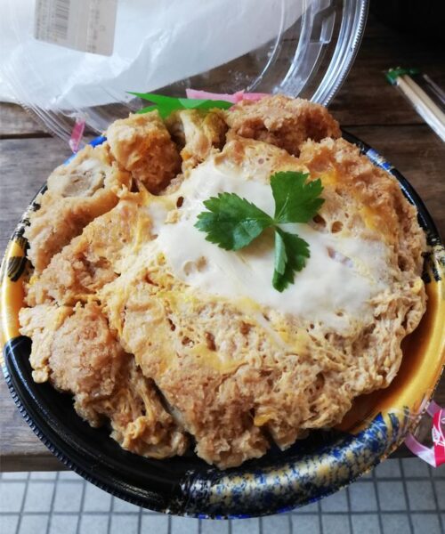 大嵐駅で食べたカツ丼