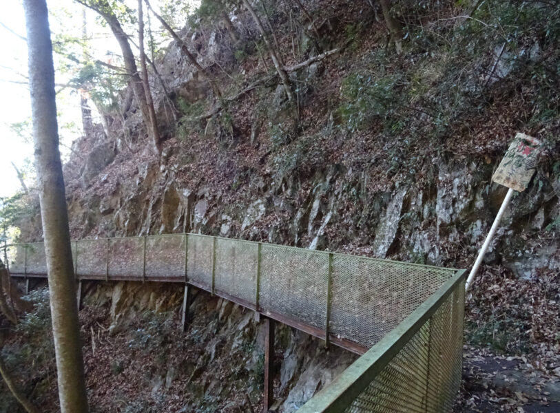 田本集落に続く獣道