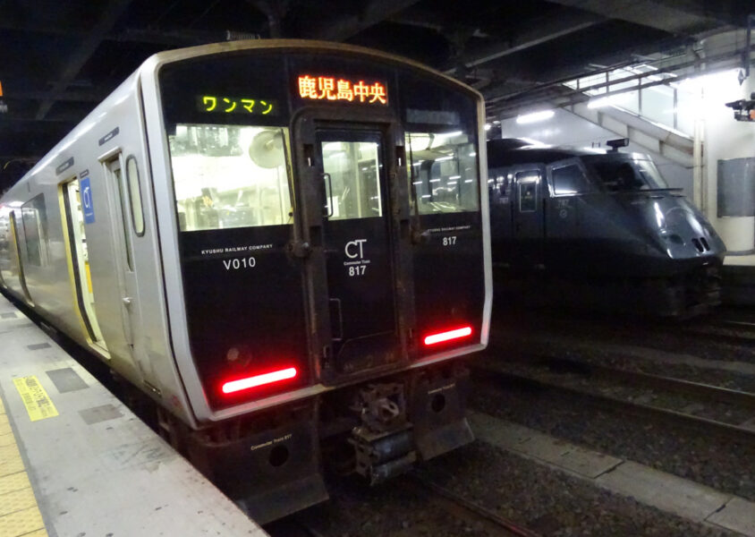 鹿児島中央駅に到着した最終列車