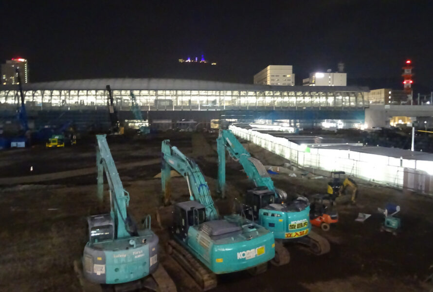 工事中の長崎駅