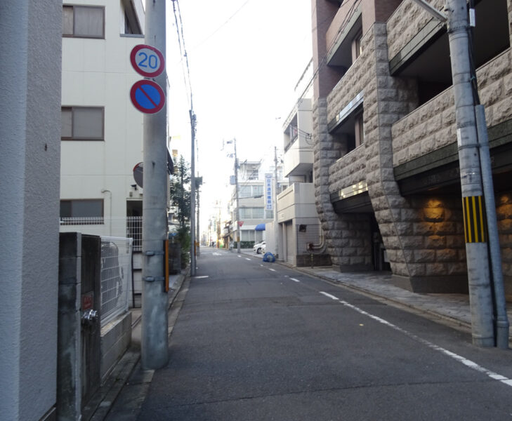 メルキュール京都に向かう道路