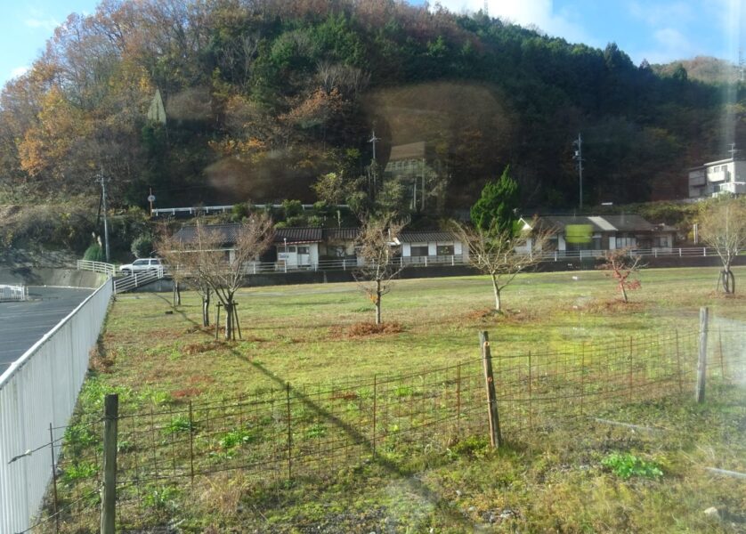 空き地になっている新見駅前