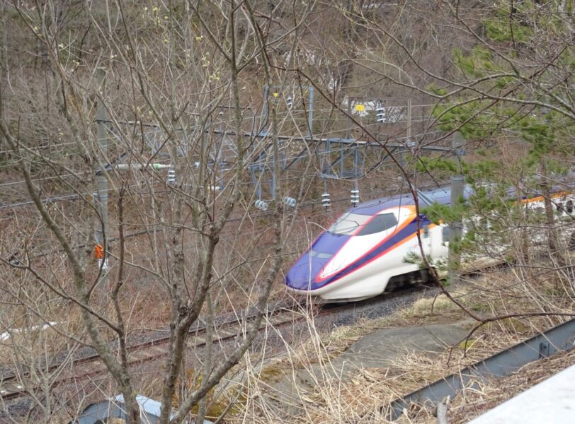 峠駅を通過するつばさ１２４号