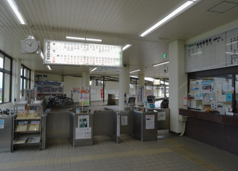 飯坂温泉駅の改札口