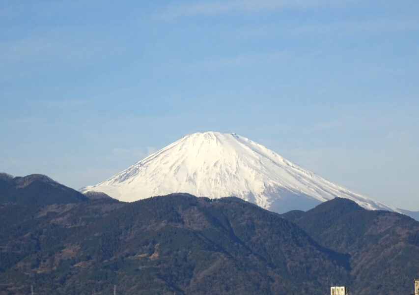 新松田駅から見える富士山