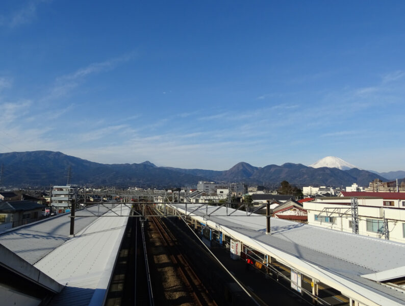 小田急新松田駅から見える富士山