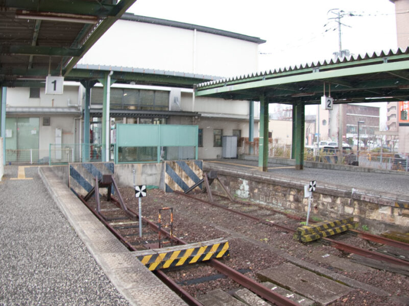 松浦鉄道・伊万里駅の車止め