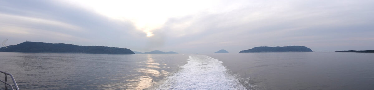 博多湾に入ったQUEEN BEETLEから見える景色