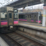 田沢湖駅に到着する大曲行き普通列車