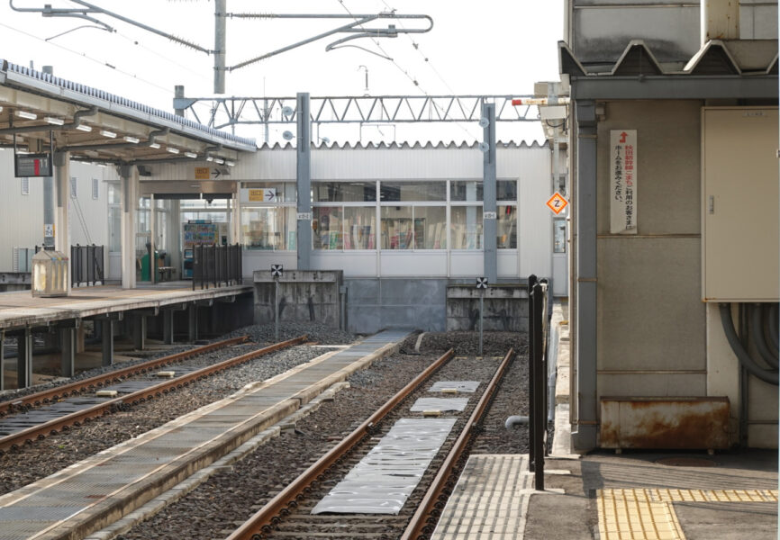 田沢湖線の車止め（大曲駅）