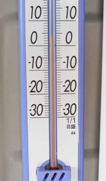 糠南駅の待合室にあった気温計