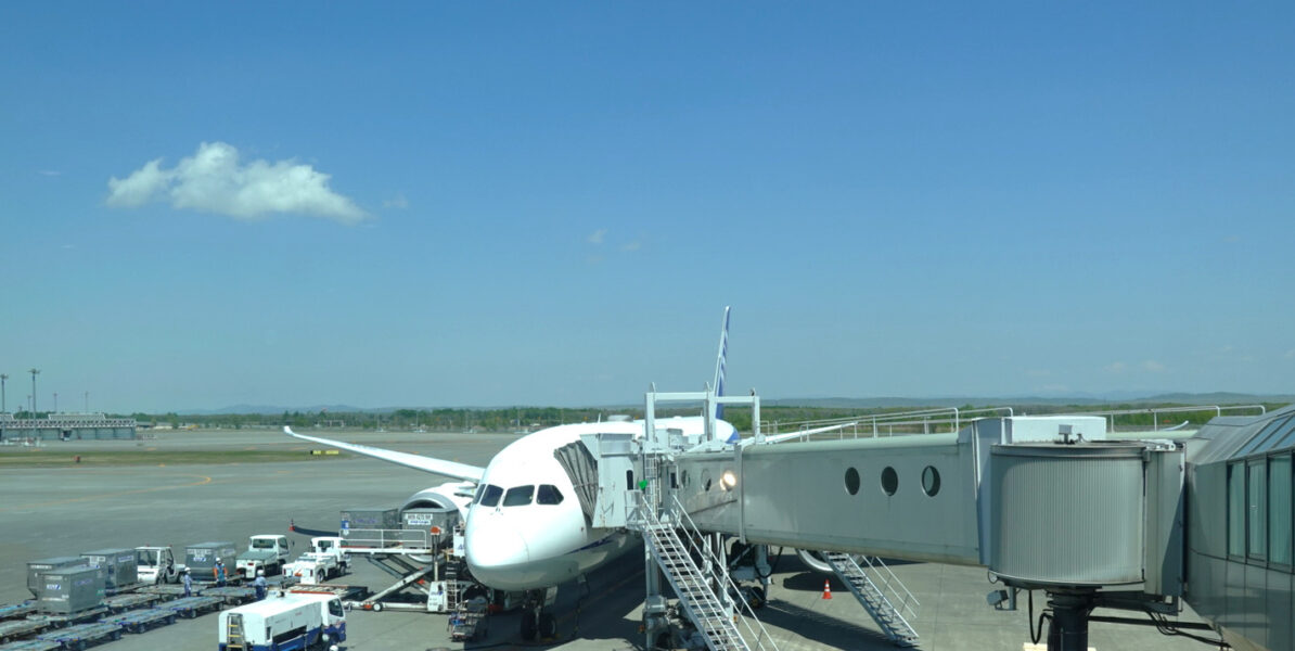 新千歳空港に駐機中のANA機