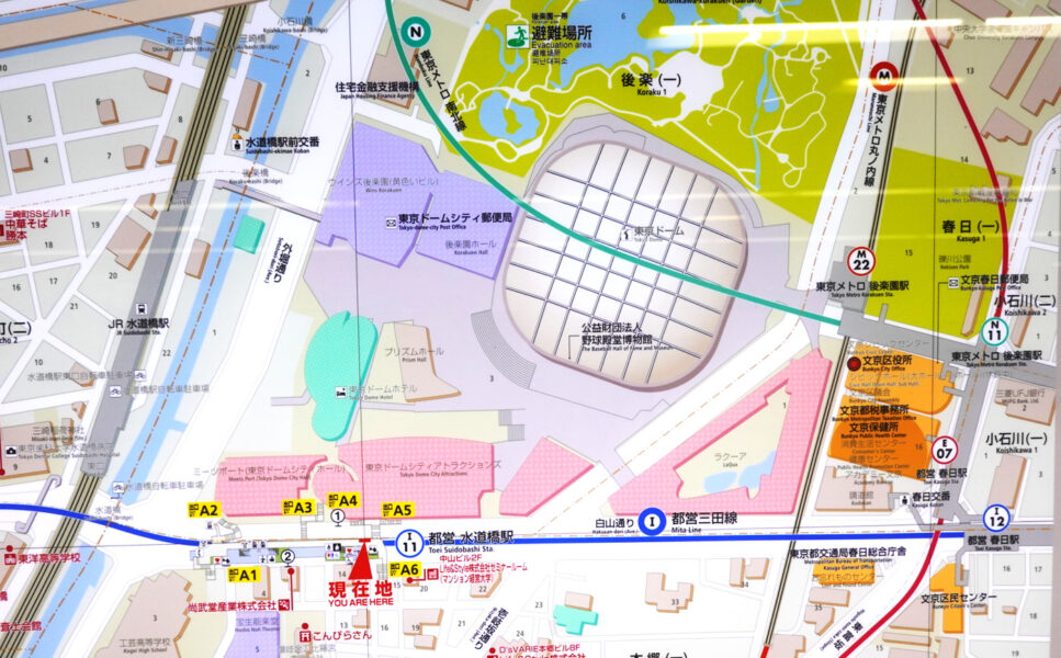 東京ドーム周辺の地図
