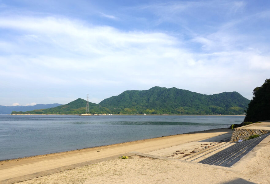 大久野島第１桟橋の近くにある海岸