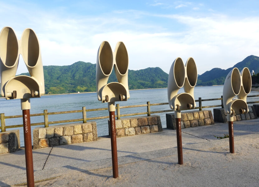 大久野島第１桟橋の近くにある「うさぎ耳」