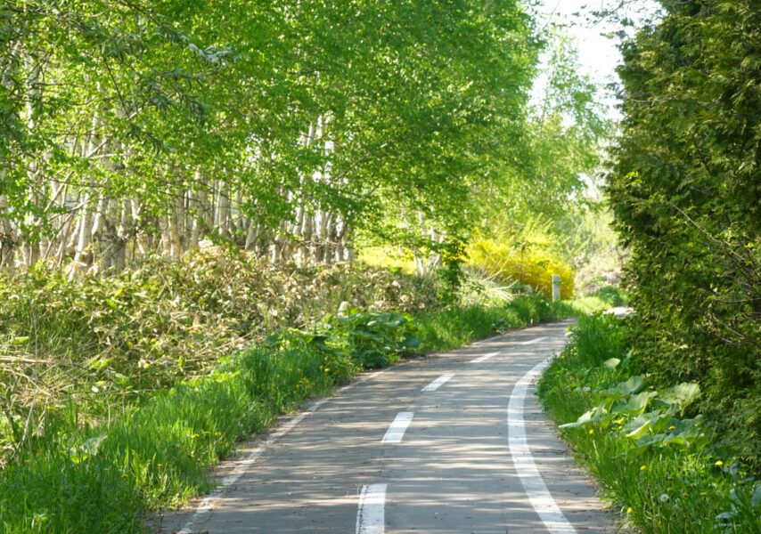 湧網線の廃線跡を活用したサイクリングロード