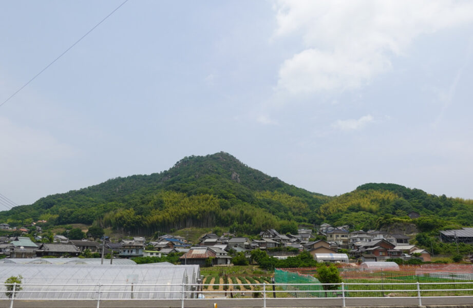 白滝山を見ながらサイクリング