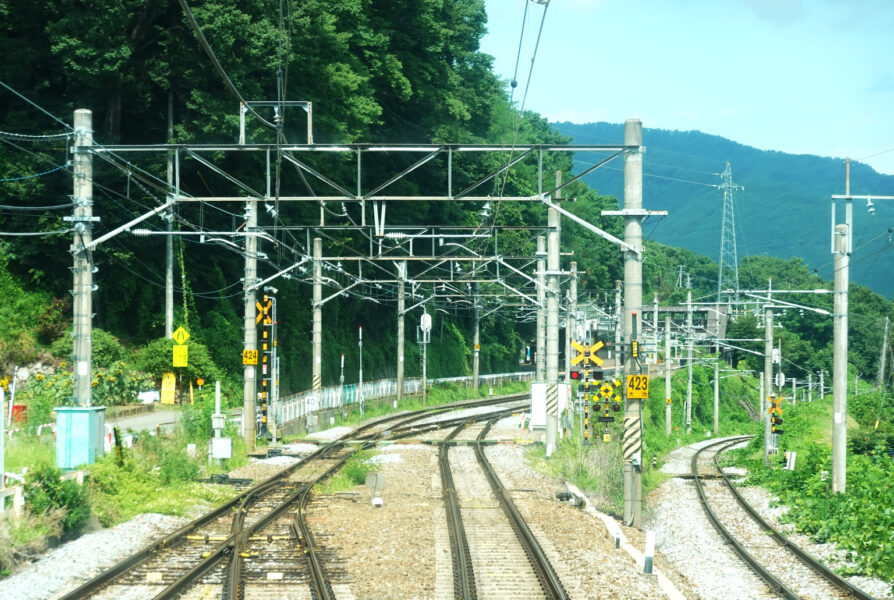 姨捨駅のスイッチバック