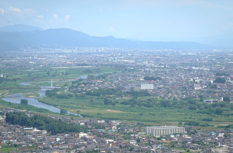 姨捨駅の景色