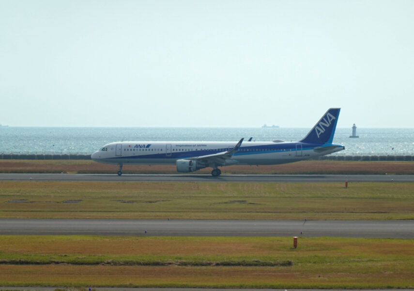 ＡＮＡ６９３便（Ａ３２１、山口宇部空港）