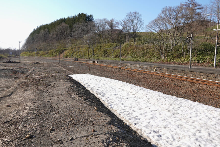 旧国鉄岩内線一番ホーム跡地（小沢駅）