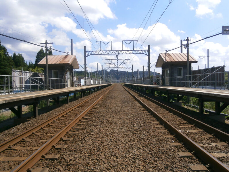 津軽今別駅ホーム（２０１３年）