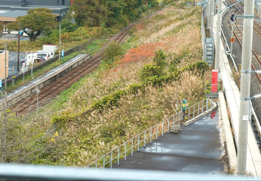 旧津軽今別駅への階段跡