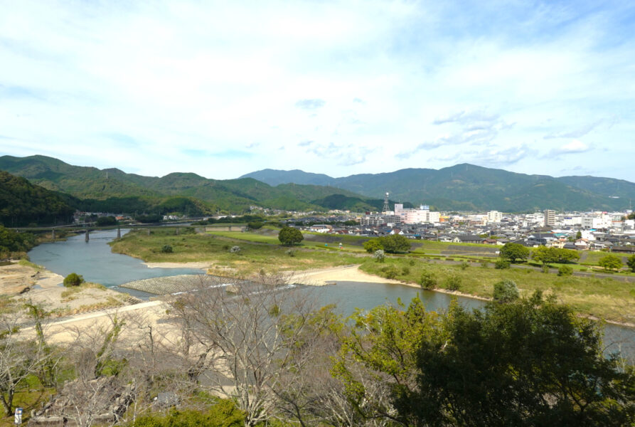 大洲城からの景色（大洲城市街地）