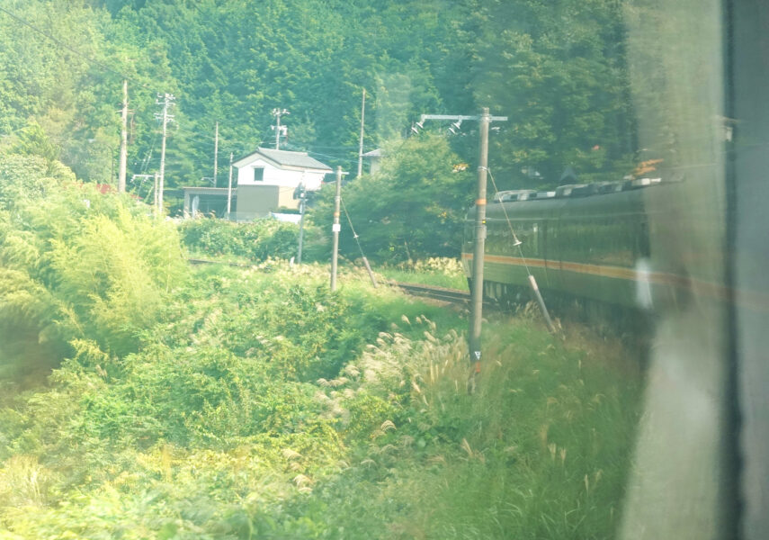 飛騨一ノ宮～久々野駅間の大カーブを進む特急ひだ１４号