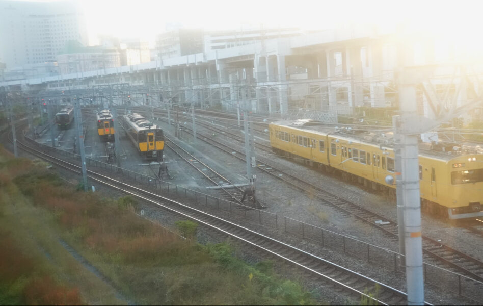 岡山駅出発後（寝台特急サンライズ瀬戸の車窓）