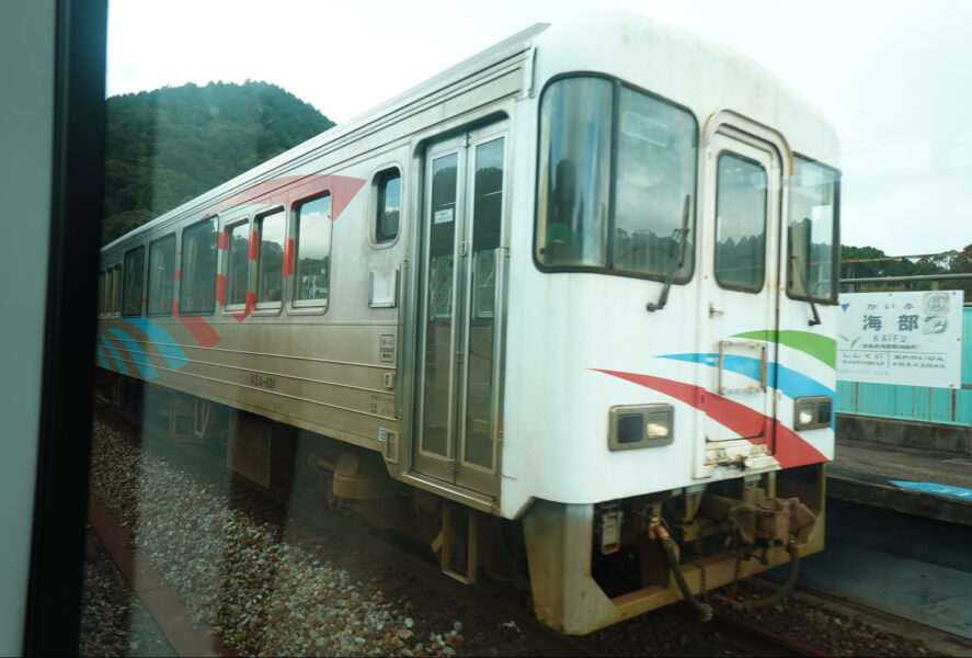 海部駅にある阿佐海岸鉄道の旧車両