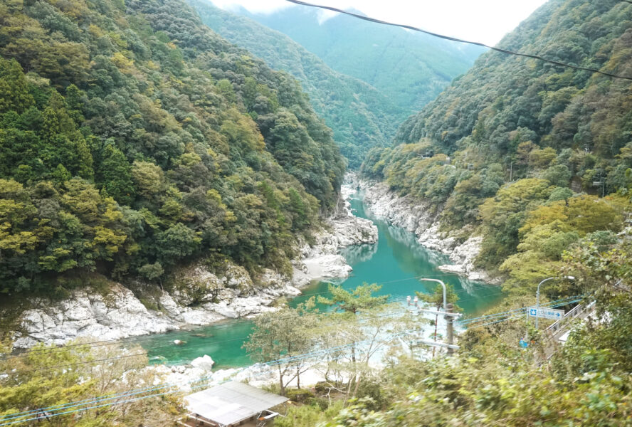 吉野川・小歩危（特急南風１号・車窓）