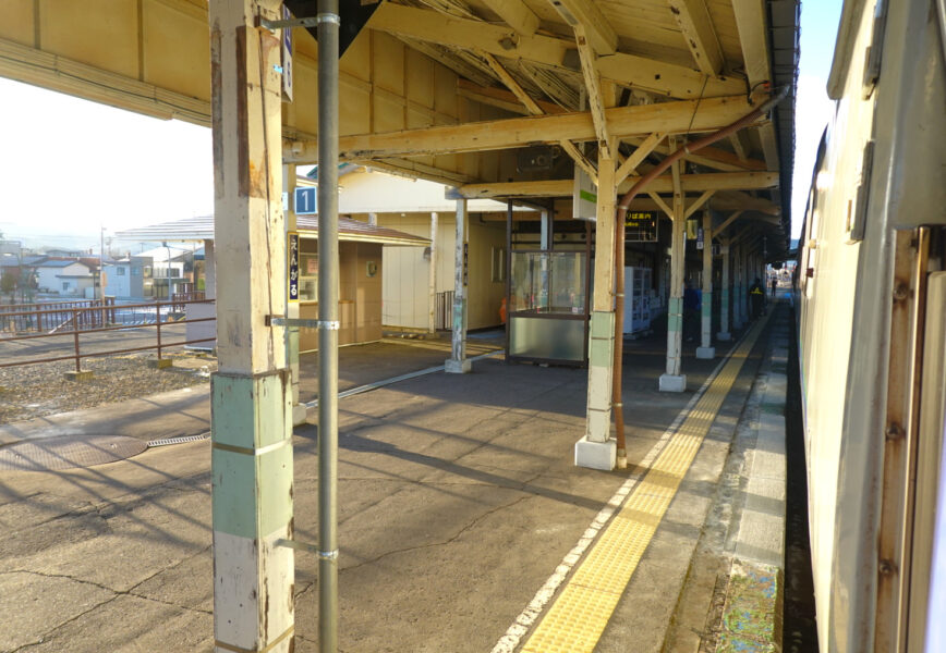 遠軽駅（特急オホーツク２号の車窓）