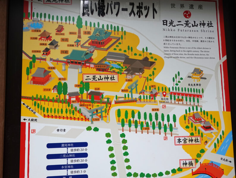 二荒山神社の案内図