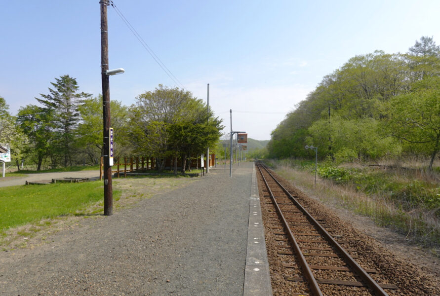 細岡駅ホーム（網走方面）