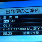 出発便のご案内（JAL641)