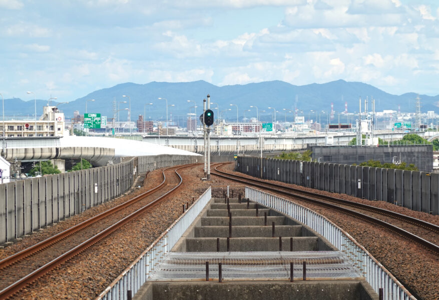 城北線の線路（小田井駅・勝川方）