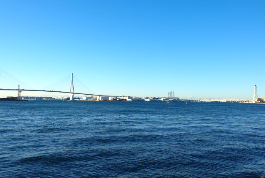 海芝浦駅から見える横浜大黒ふ頭