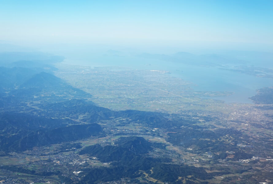 熊本上空　八代方面（SNA14）